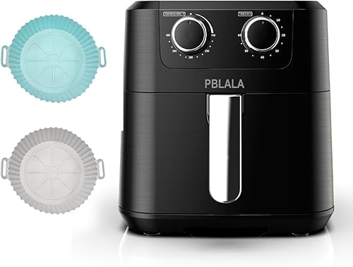 Freidora de aire digital de 5 cuartos de galón, ventana de cocción transparente, freidora de aire, diseño de pantalla táctil, temperatura ajustable,