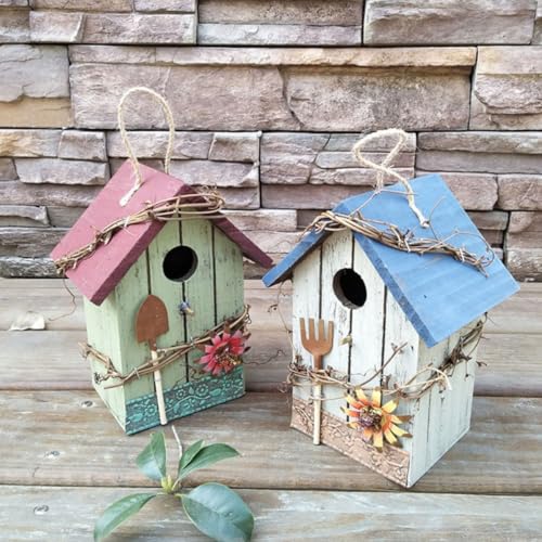 Casa de pájaros de madera resistente al sol y ligera para terrazas exteriores 8