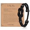 TempBeau Love Knot Bracelet Gift for Men - Braided Cord Rope Bracelets for Men, String Bracelet with Meaningful Infinity Knot Valentines Anniversary Birthday Jewelry Gift for Man Husband Boyfriend Son