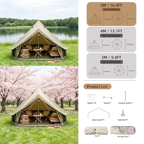 Carpa campamento 16.4 pies para 10 personas 4 estaciones miniatura 4