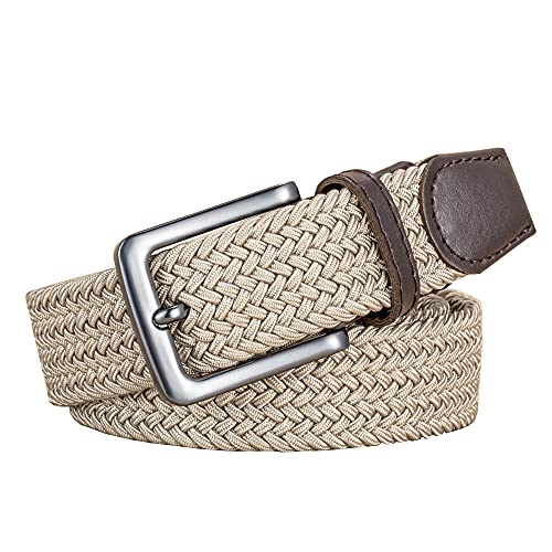 Image of AGEA Elastic Stretch Woven Braided Waist Belt for Men and Women
