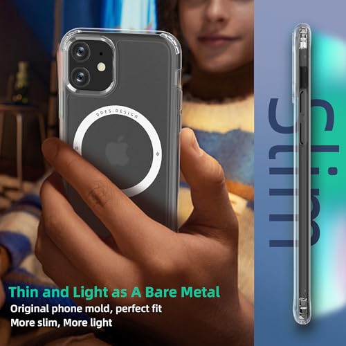 Image of ONES for iPhone 11 Case, Translucent Matte Magnetic Phone Case Compatible with Magsafe, Military-Grade Shockproof Cover, Anti-Yellowing Hard Slim Protective Matte Case for iPhone 11