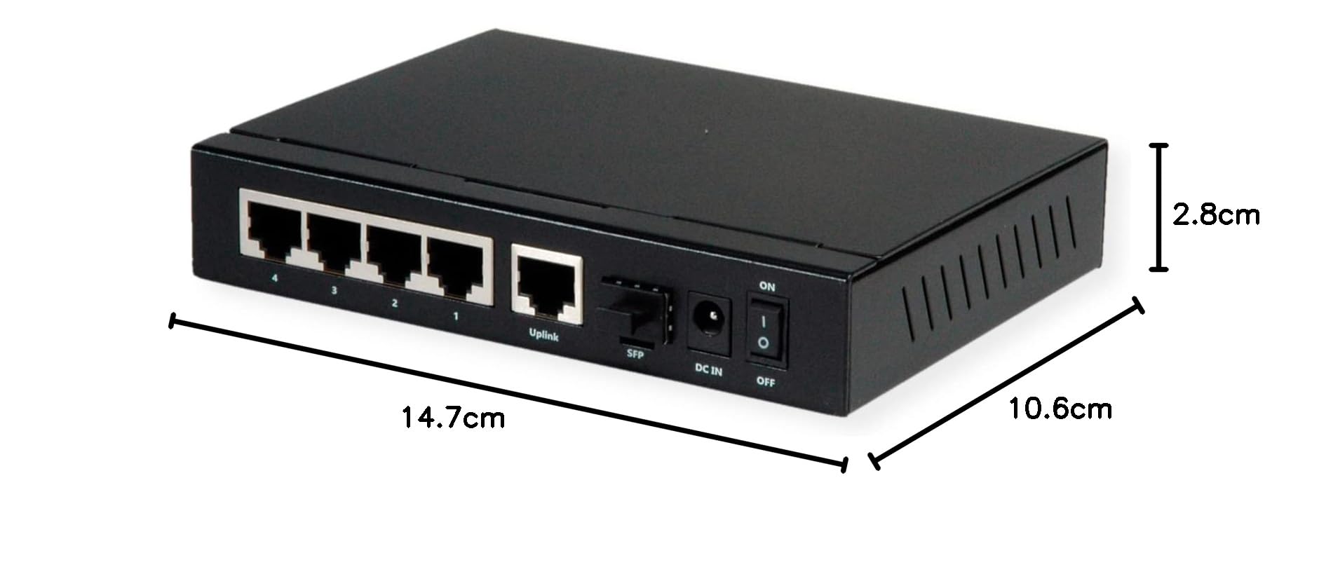 ROLINE Gigabit Ethernet Switch 6 portów (5x 10/100/1000 + 1x SFP, 4x PoE+)