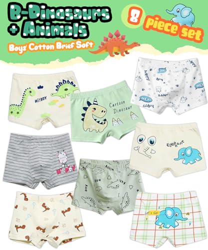 8-Pack Boys Cotton Boxer Briefs - Save with Code E7S2D43D