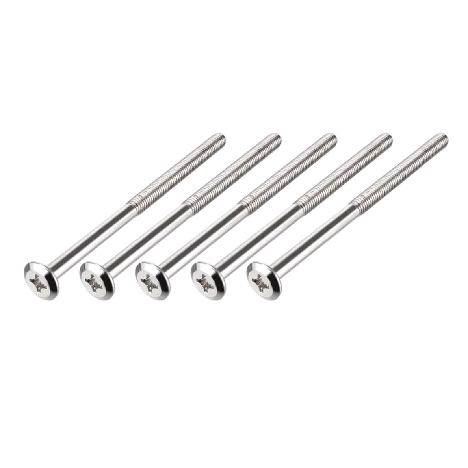 Viti a Bussola Lunga 5 Viti in Acciaio al Carbonio con Testa a Croce, 5 Pezzi, M6x120 mm(M6x120mm)