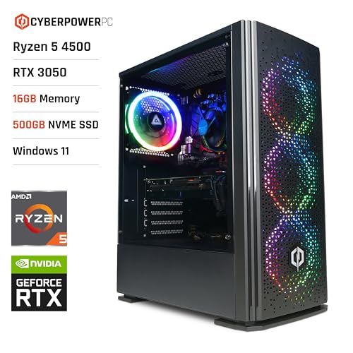 Wyvern PC Gaming - AMD Ryzen 5 4500, Nvidia RTX 3050, 16GB RAM, 500GB NVMe SSD, 650W 80+ PSU, Wi-Fi, Windows 11, Blaze RGB - PC Desktop - Immagine 1
