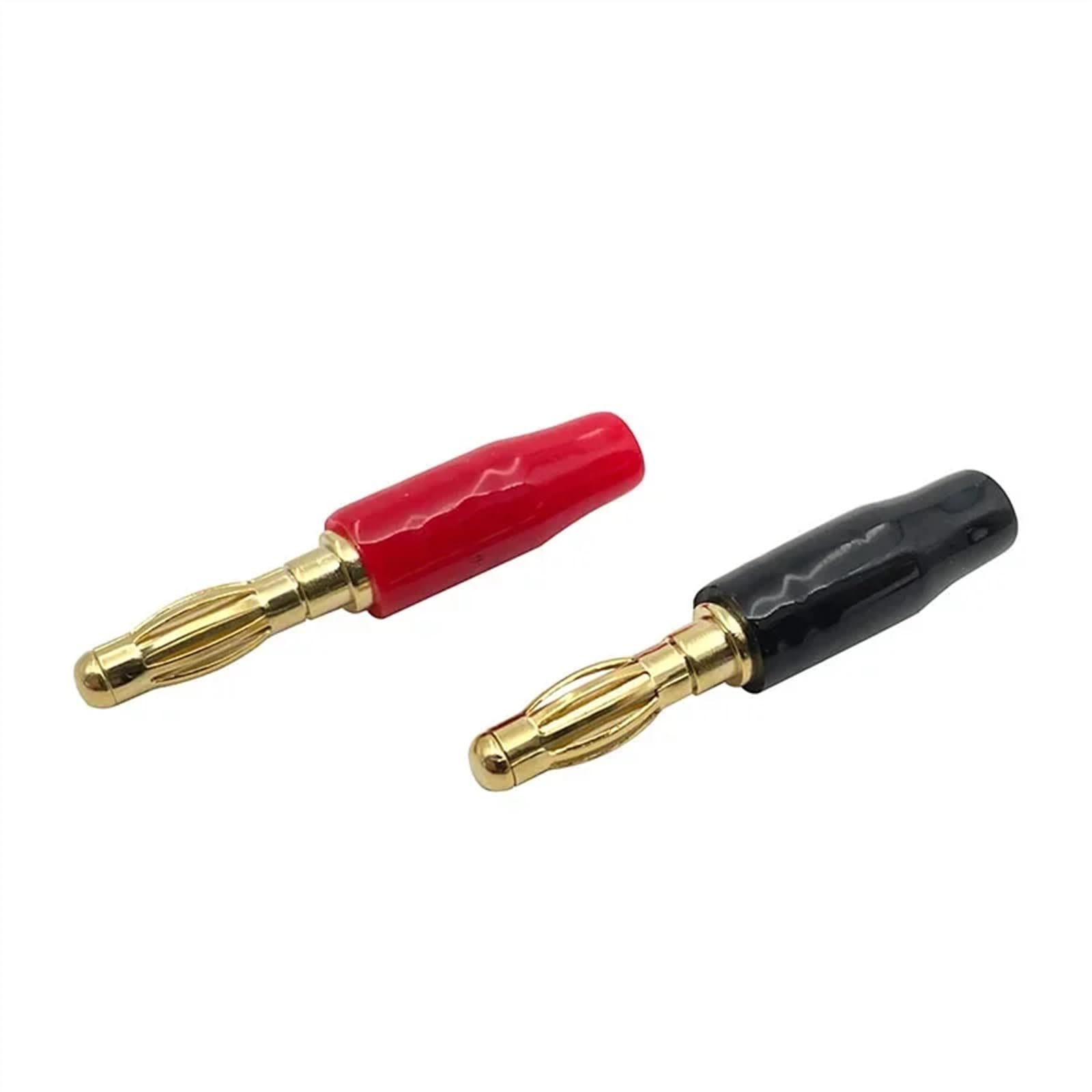 Connecteurs fiche Banane 4mm, 20 pièces, Broche en cuivre plaqué Or(20 Red)