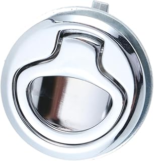 Toddmomy 2pcs Slam metal flush metal Yacht Flush Pull Yacht lock Hatch Round Pull locking flush latch Yacht latch locking door RV boat