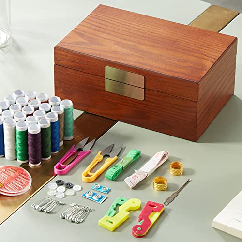 Kit de couture adulte avec organisateur boîte à couture en bois