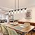 Kwpcvz Dining Room Light Fixture Island Lights for Kitchen 6-Light Kitchen Island Lights Farmhouse Dining Room Light Black Linear Chandelier Pendant Lights Kitchen Island