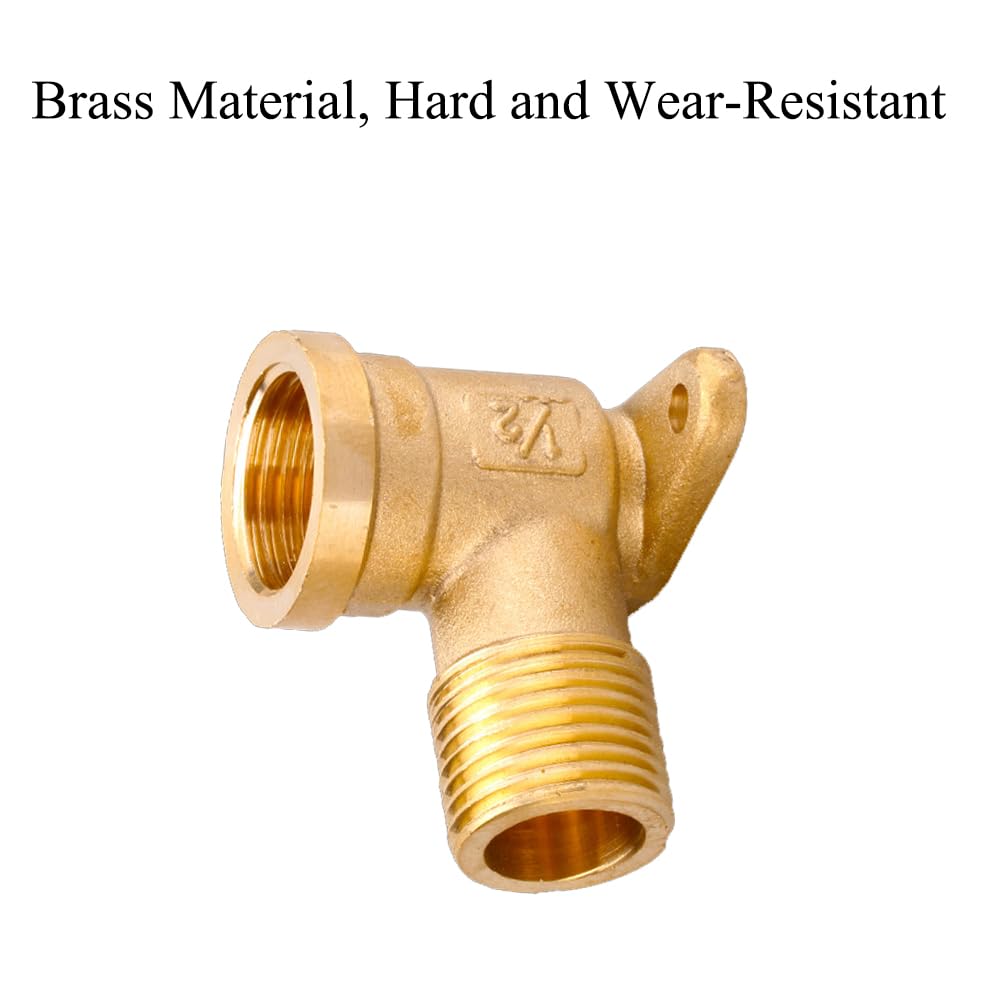 Raccordo Idraulico A Gomito 90° - 1/2 Pollice, Ottone, Con Piastra Di Base, 2 Pezzi - Foto 12