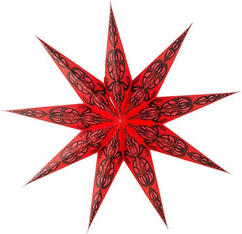 Henry Club Indian Hand Made Paper Star lampshades in scintillating colors and designs
