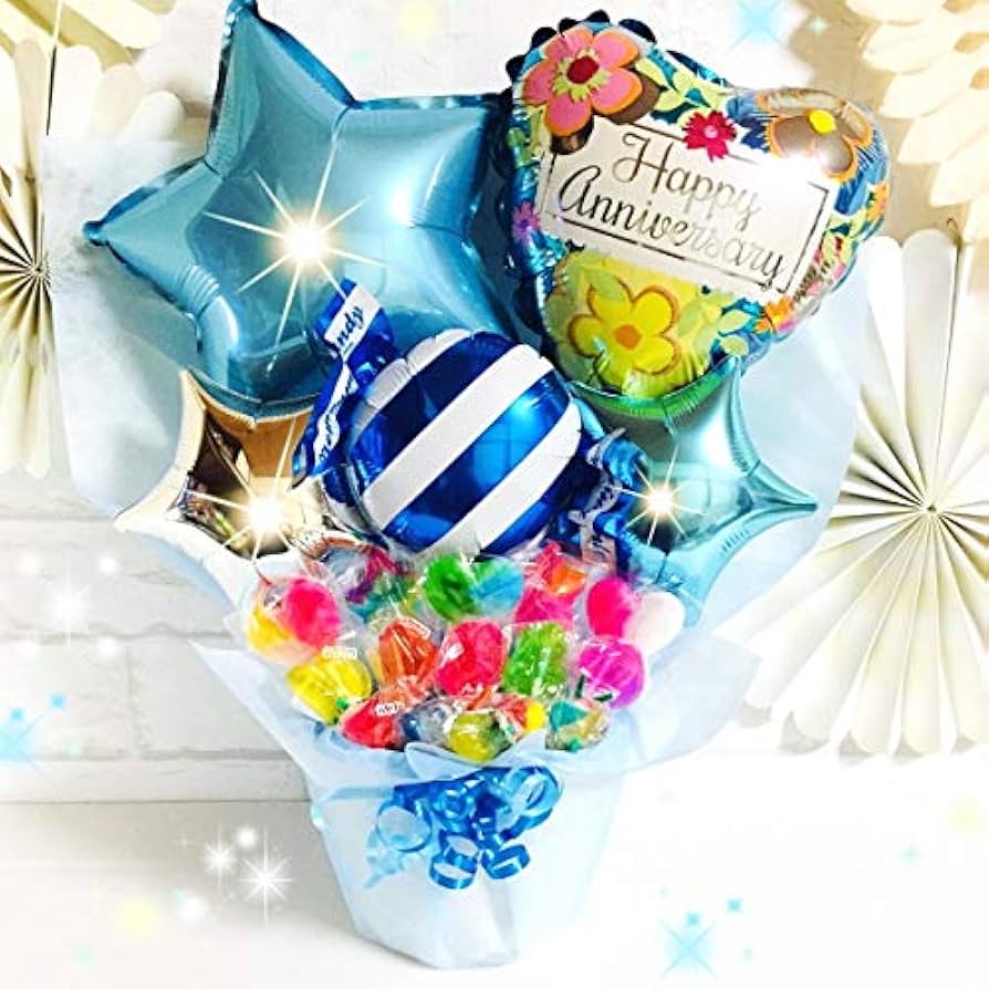 バルーンブーケ お菓子ブーケ 誕生日 お祝い ギフト 推し活 クマ ライブ 卓上 お菓子ブーケ バルーンブーケ 花束 ギフト 誕生日 発表会 推し活