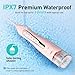 COSLUS Water Dental Flosser Teeth Pick: Portable Cordless Oral Irrigator 300ML Rechargeable Travel Irrigation Cleaner IPX7 Waterproof Electric Flossing Machine for Teeth Cleaning C20(F5020E) Pink