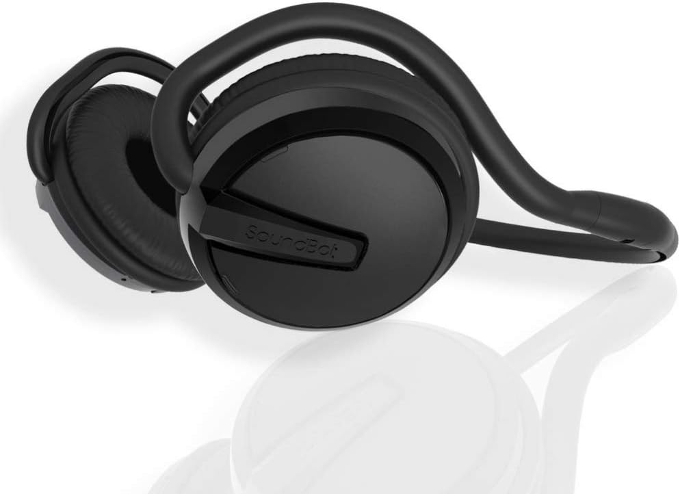 SoundBot SB221-BLK/BLK Bluetooth Headphones (Black/Black)