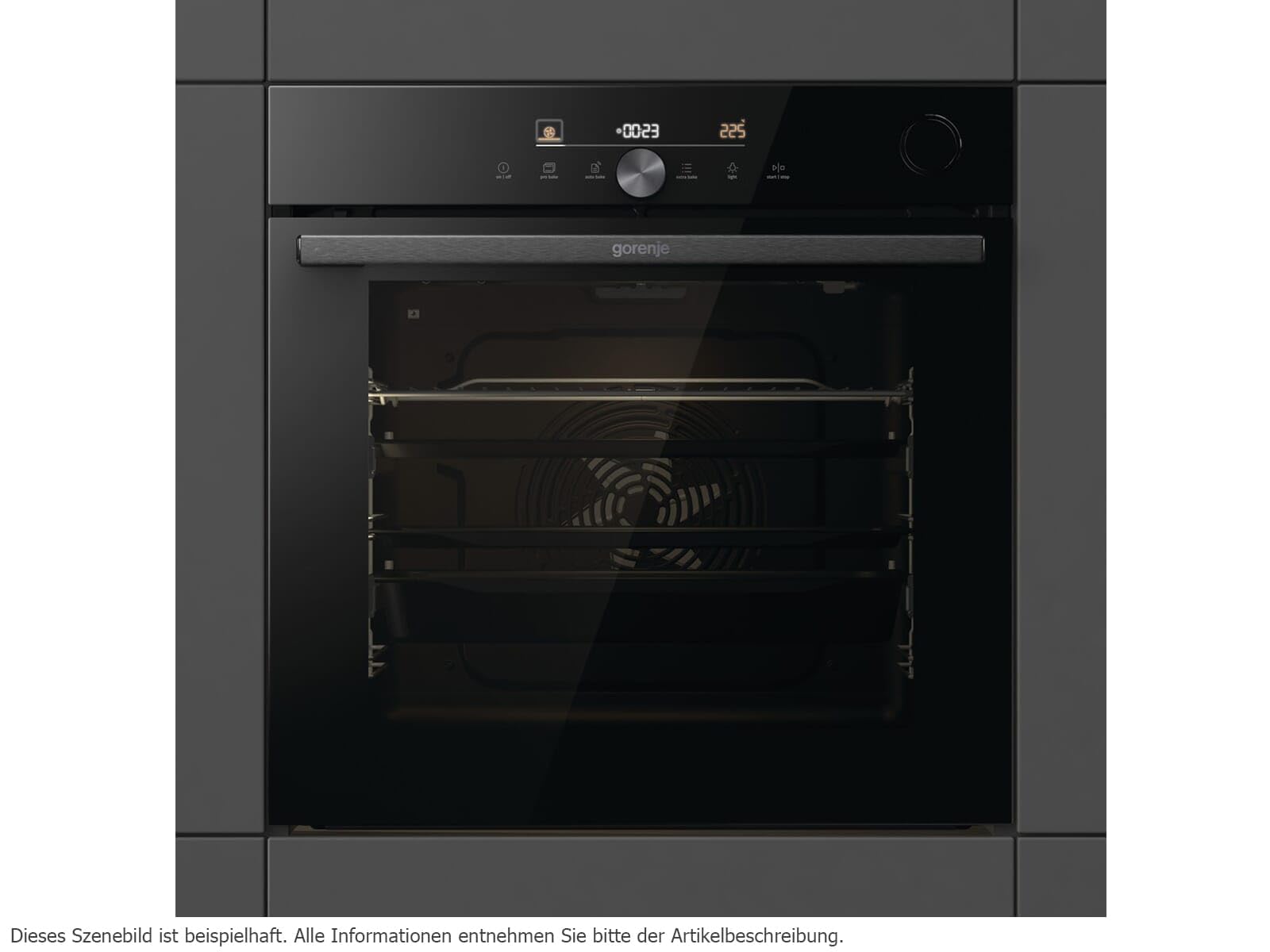 Gorenje BPSA6747DGWI - 742106 Pyrolyse Backofen Schwarz