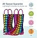 Wildkin Kids Rain Boots for Toddlers Boys & Girls, 100% Water Proof Rain Boots for Kids with Easy Slip-On Handles, Features No-Slip Tread, Ideal for All Seasons, Size 9 (Rainbow Hearts)