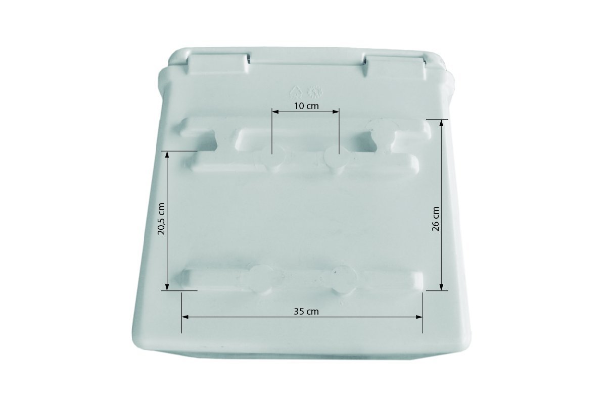 Cajón Portaequipajes Moto Ciclomotor Quad con Cerradura Fácil Montaje, 50x50x42 cm, Cofre Gran Capacidad Apto para Alimentos, Reflectantes Homologados, 75 Litros, Caja Moto (COLOR BLANCO)