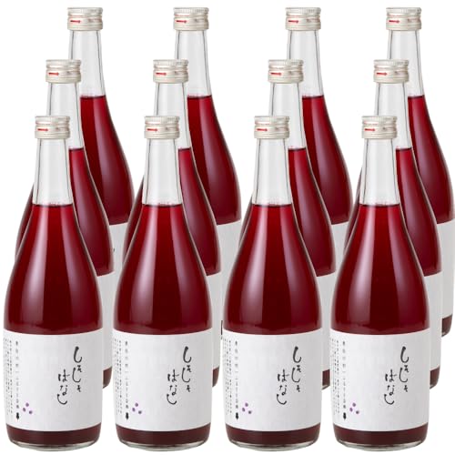 赤紫蘇ジュース12本箱入り しそしそばなし 岐阜県産赤しそ 東白川村ジュース ふるさと企画