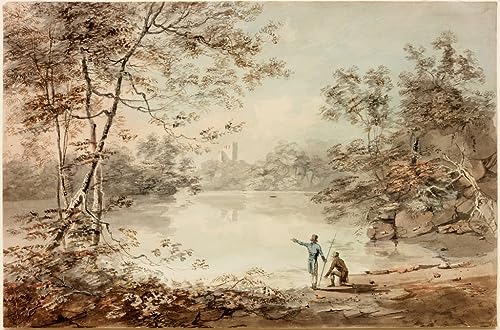 Cuadro en lienzo de pescadores para decorar tu oficina con un toque clásico de 60x90cm