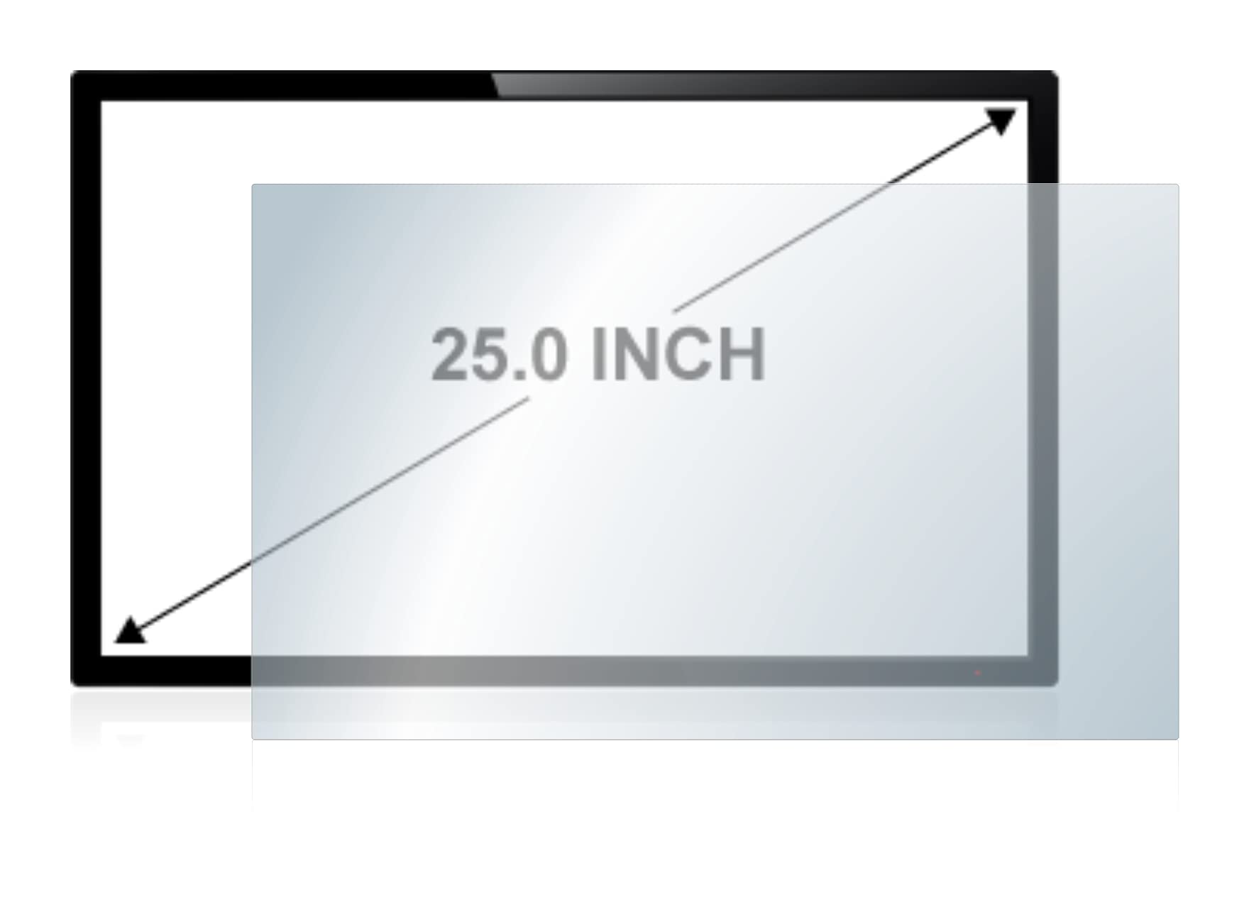 upscreen Protection d’écran tactile PC 25 pouces (63.5 cm) 538x337 mm 16:10 Transparent Anti-Trace