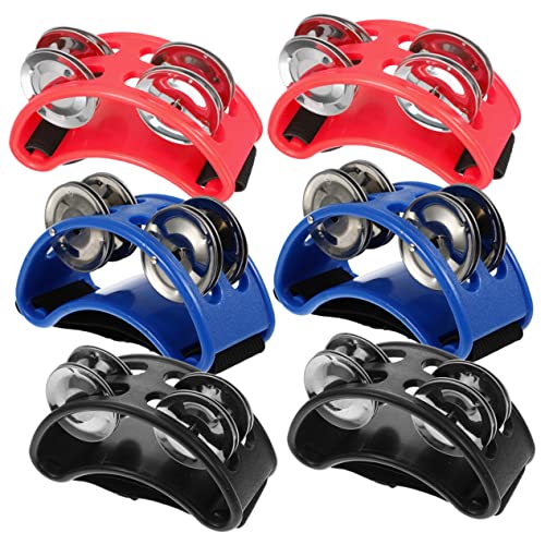 SUPVOX 6pcs Foot Tambourine Jingle Bell for Adults and Girls Toys Foot Musical Instrument Accessory