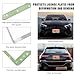 Ohleats Car License Plate Frame, Sparkling Stainless Steel License Plate Frame, Bling Diamond License Plate Holder Cover for Women Men, Universal Exterior Car Accessories (Light Green)