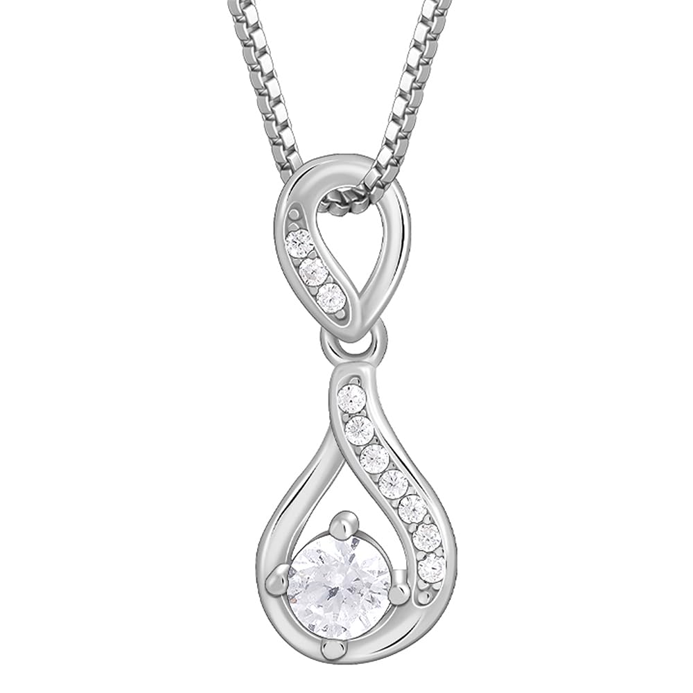 giva 925 Silver Zircon Twist Necklace with Box Chain |Gifts for Girlfriend, Gifts for Women & Girls| With Certificate of Authenticity and 925 Stamp | 6 Month Warranty*-picture-30