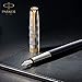 PARKER Sonnet Fountain Pen, Matte Black Lacquer with Gold Trim, Medium Nib (1931517)