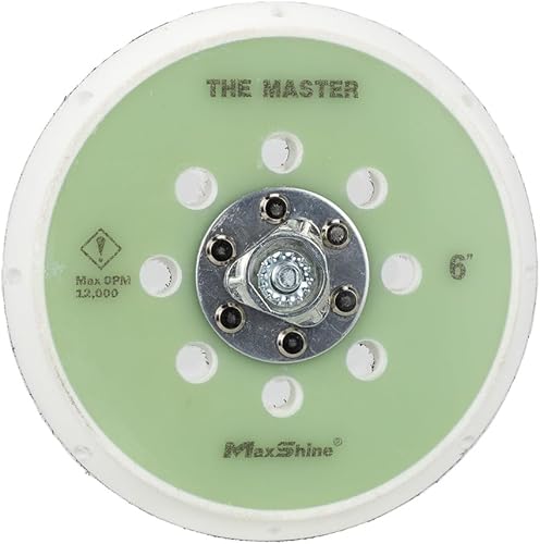 Miniatura 2 de Maxshine Placa de respaldo de doble acción de gancho y bucle de 6 pulgadas, para pulidores con rosca de 516 pulgadas de diámetro, incluyendo alta