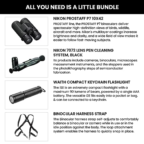 Nikon PROSTAFF P7 10x42 Binoculares impermeables compactos miniatura 2