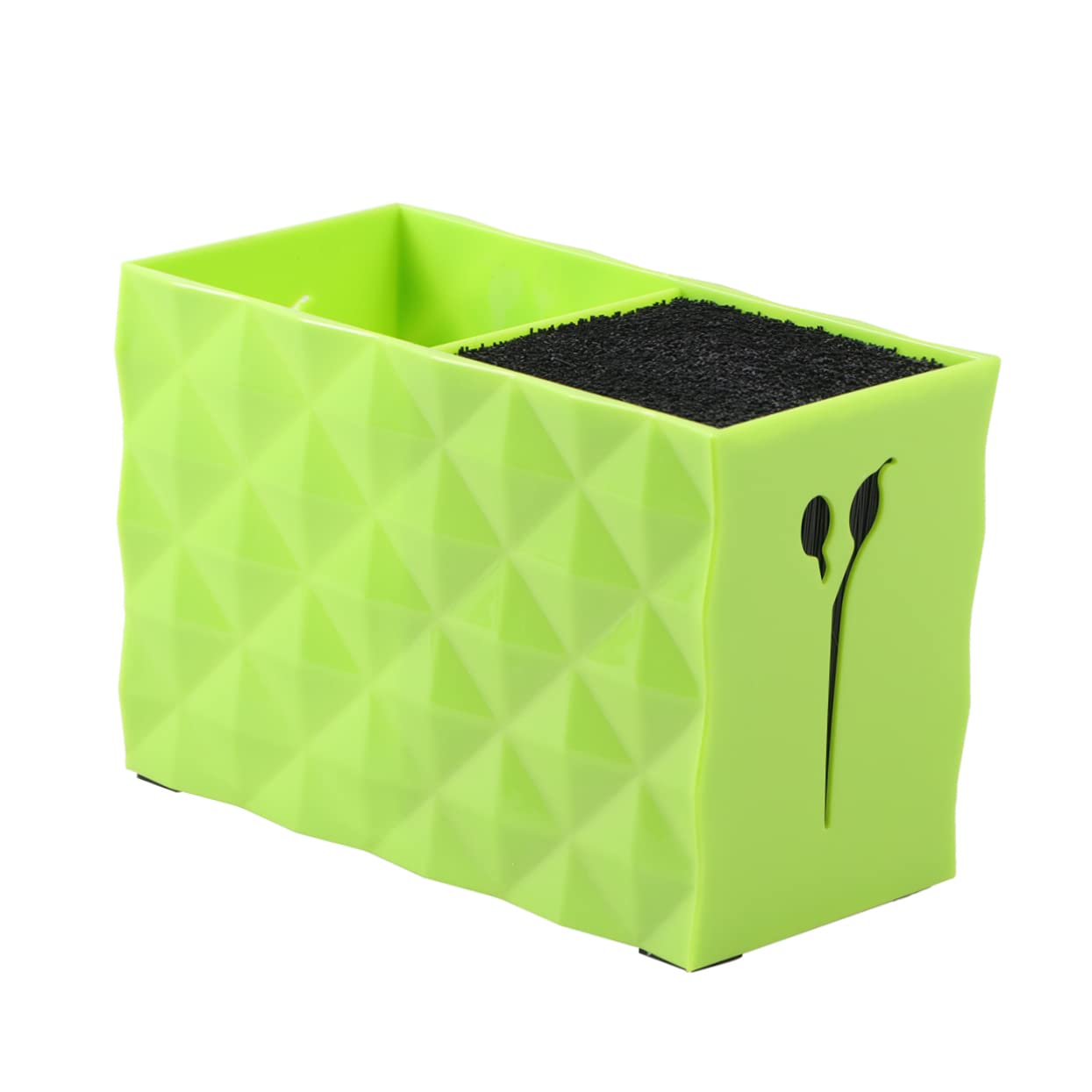 WOFASHPURET Double Slot Salon Scissors Holder Box Barber Scissors Case Hairdressing Tools Storage Green