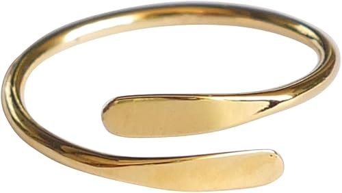 Miniatura 9 de Creations - Anillo de plata de ley 925 hecho a mano, anillo de dedo del pie ajustable, fino clásico delicado dedo abierto, anillos de meñique