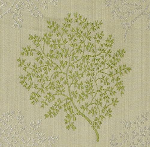Image of Green Jacquard 5ft Window Curtain with Eyelet and Tie Back (1 Pc) Size 60 Inch (L) x 44.1 Inch (W)