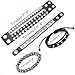 Tosmifairy 4Pcs/Set Fashion Street Hip Hop Leather Studded Cuff Bracelets Multiple Wristbands Bangle Emo Acceossries for 80s Punk Rock Concert Outfit (Solid Studded + Spiked)