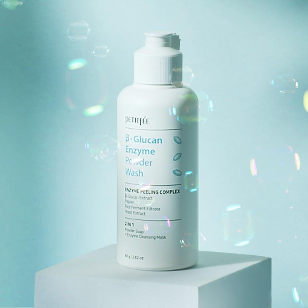 Petitfee B-Glucan Enzyme Wash, Facial Cleanser, Cleansing Powder with Papaya Extract Papain, Rice Ferment Extract for Gentle, Daily Exfoliation, Powder Soap, Cleansing Mask (80g (2.82o.z)) - Image 8