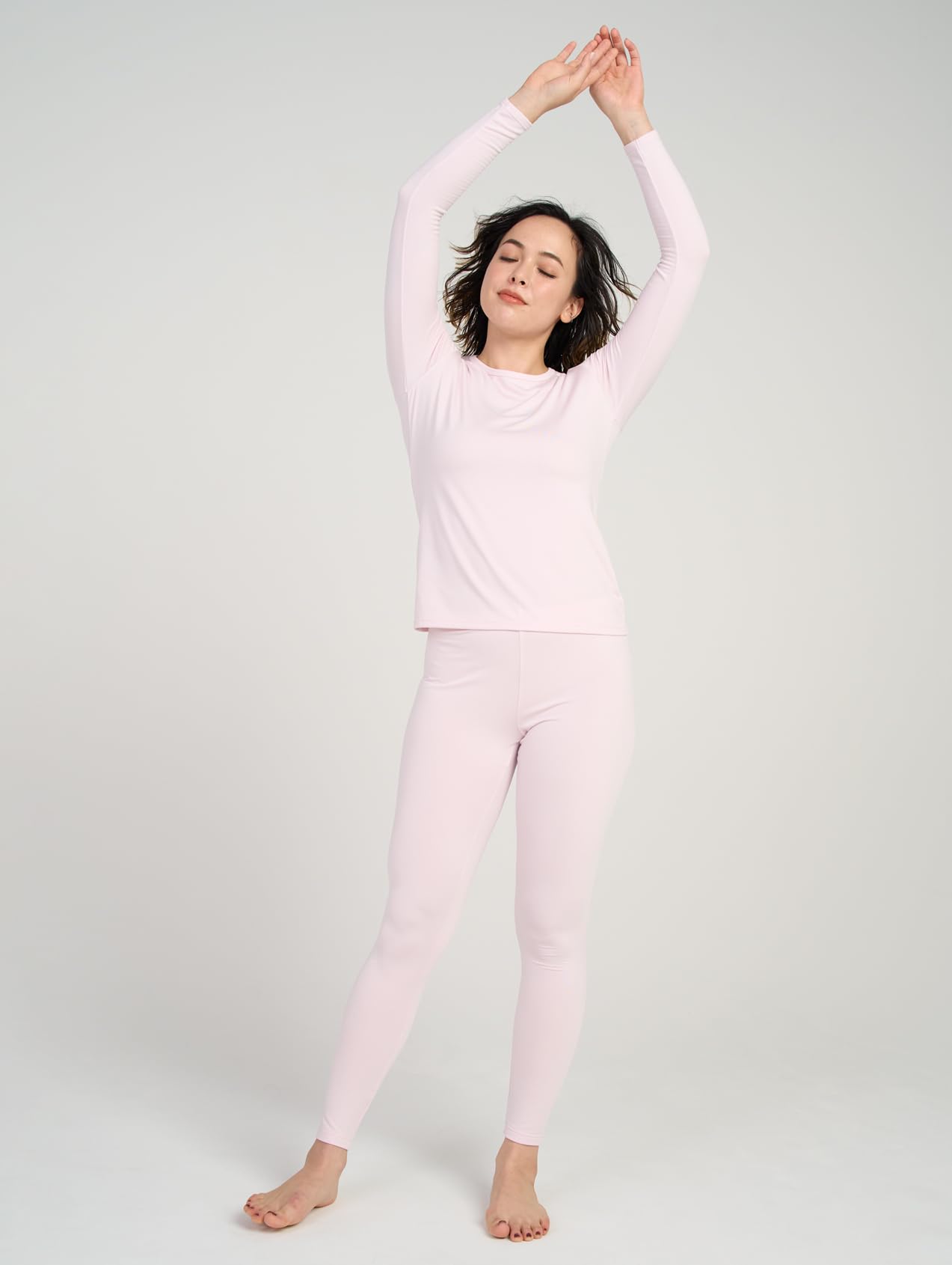 LAPASA Completo Termico Donna Fodera in Micropile Calore Base L17 - Abbigliamento Intimo Invernale Maglietta Pantaloni Calzamaglia Tuta Sci Trekking