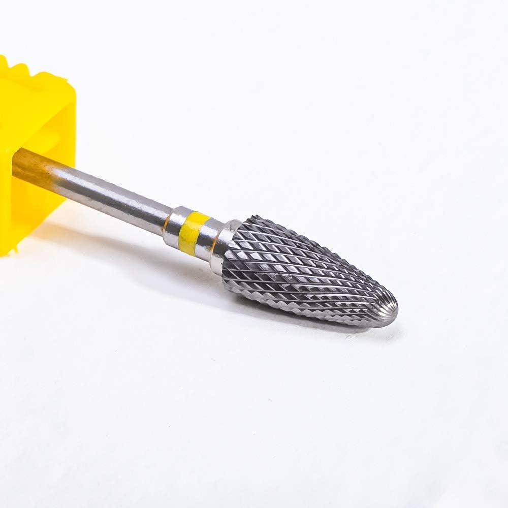 Natury Nails Tungsten Carbide Cutter for Nail Cutter, Manicure, Pedicure, Nail Polish, Acrylic Nails and Gel Nails, Screw Drill Bit (Very Fine Granulation)