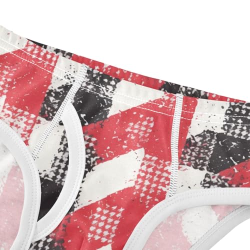 Black and Red Houndstooth Toddler Boys Cotton Kids Underwear Breathable Children Panties4