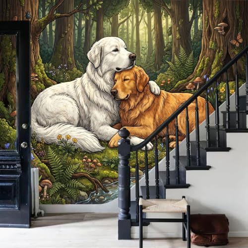 Papier peint mural 3D intissé pour transformer un mur vide en décor de villa