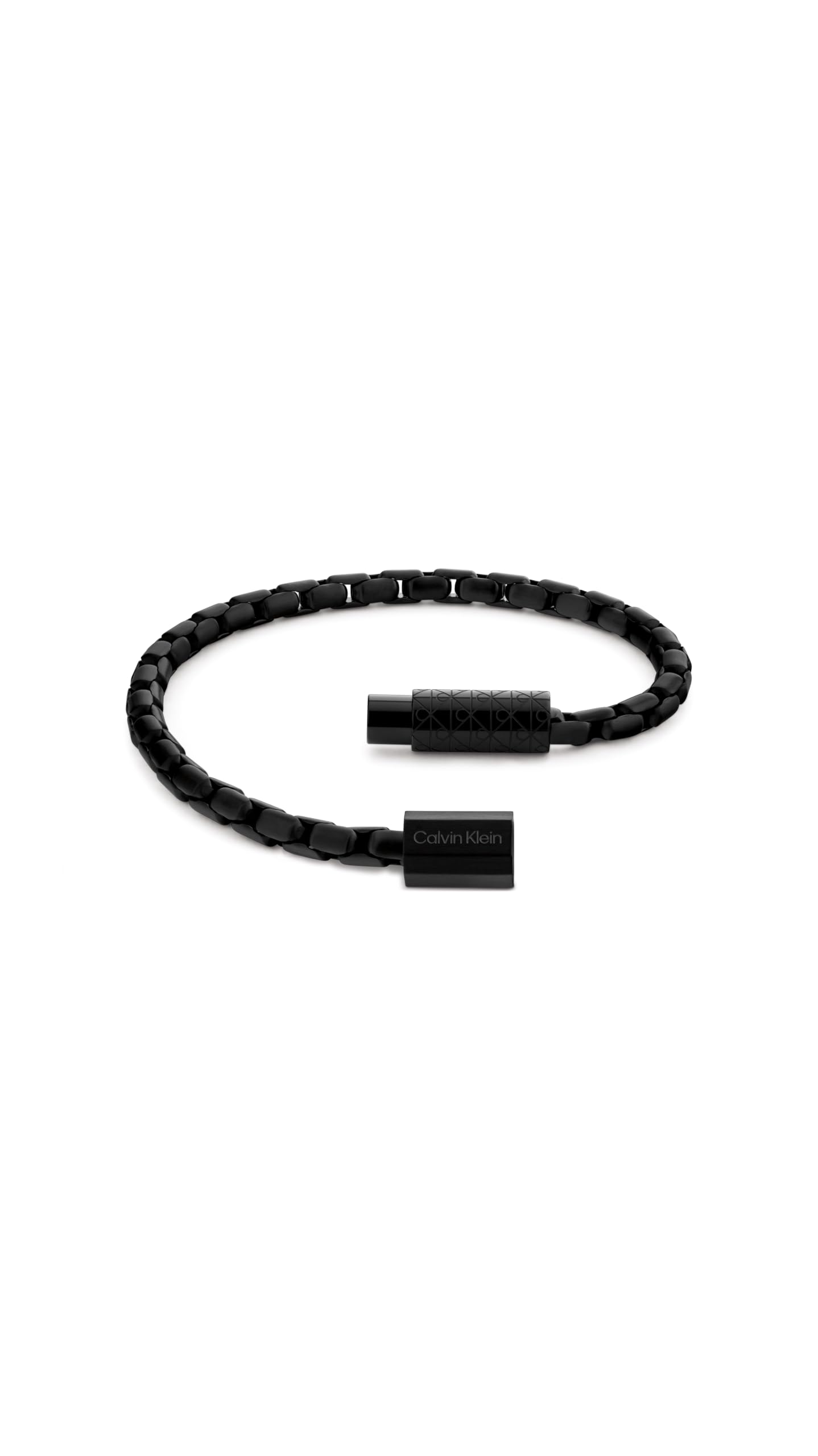 Calvin Klein Pulsera acero inoxidable con acabado IP negro para hombre