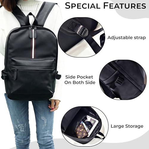 Image of Kraptick Multi-functional Backpack-Waterproof Laptop Backpack, Office Bag with PU Leather Design, Professional Bag for Laptops and Work, Durable and Stylish Bags for Travel