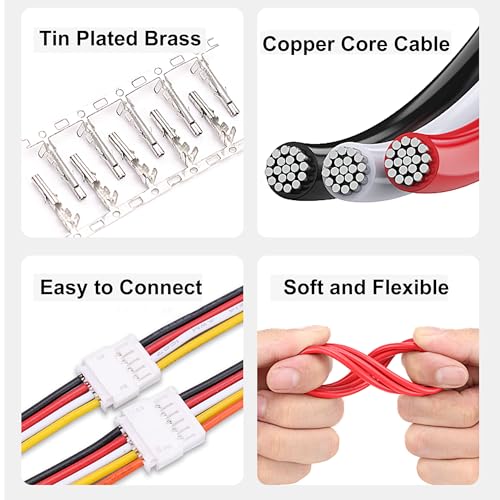 Conector JST ZH 4 Pin 40 piezas macho y hembra miniatura 3
