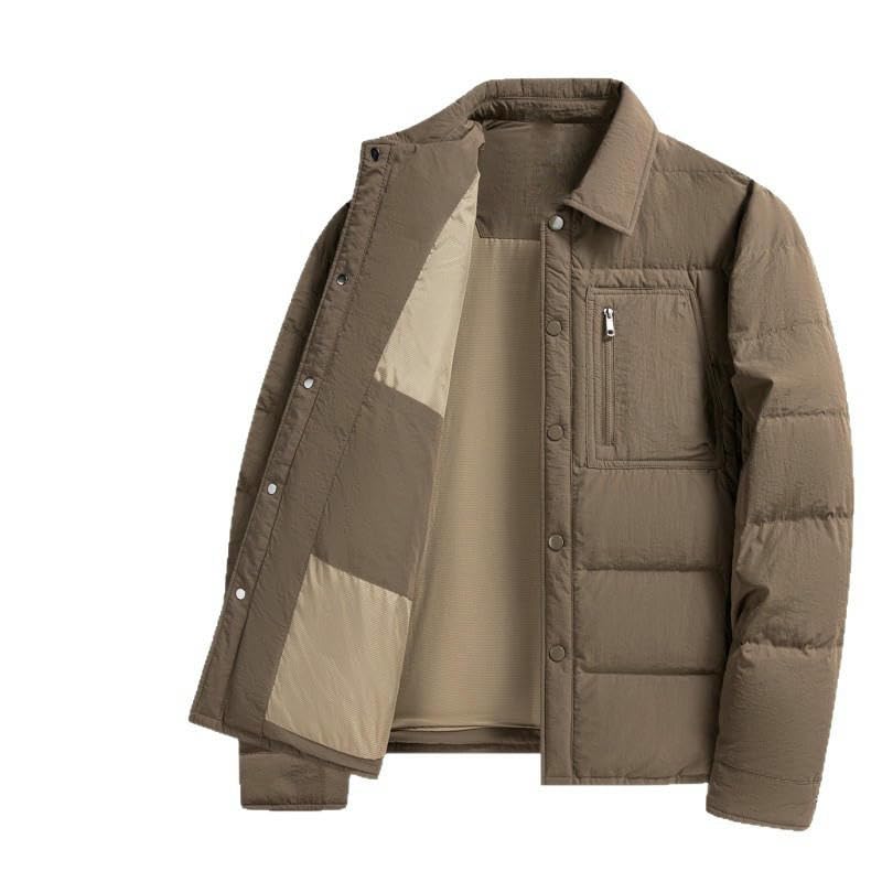 Chaqueta de plumón de invierno de diseño italiano con cuello camisa 4