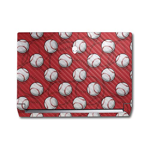 Image of MightySkins Carbon Fiber Skin Compatible With Alienware M17 R5 (2022) Full Wrap Kit - Tiled Baseball | Protective Durable Textured Carbon Fiber Finish | Easy To Apply & Change Styles | Made in the USA