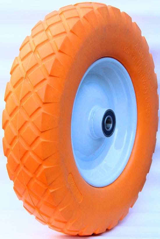 4x Schubkarrenrad Vollgummi PU - Ø12 | Schubkarrenreifen Vollgummireifen Schubkarre Pannensicher 4 00 6 00