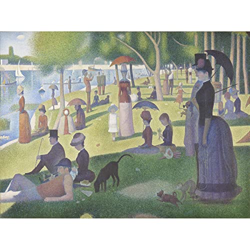 Fine Art PrintsSeurat Sunday Afternoon La Grande Jatte Painting Art Print Canvas Premium Wall Decor Poster Mural, 16 x 12 inches