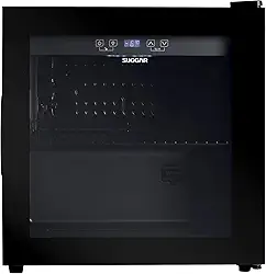Cervejeira Suggar 48L 220V Preta com Porta de Vidro