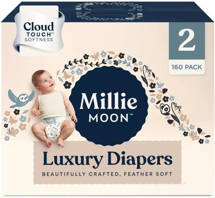 Millie Moon Luxury Diapers (Size 2 & 160ct)