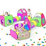 GeerWest 7PC Kids Play Tent for Baby with 1 Baby Ball Pits for Toddlers, 3 Kids Tent and 3 Kids...